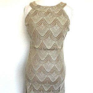 S.L. FASHIONS Dress Crochet Halter NEW w/ TAGS